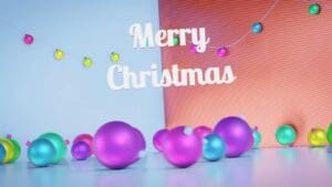 クリスマスのロゴの風景 横長